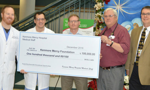 Medical Staff Donates $100,000 to Kenmore Mercy Foundation