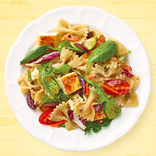 Seared Feta & Vegetable Pasta Salad - Catholic Health Today