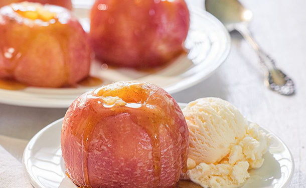 Microwave Maple “Baked” Apples